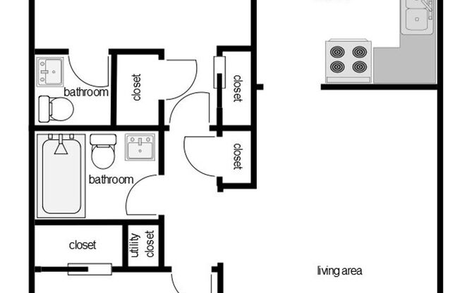 2 beds, 1.5 baths, 900 sqft, $1,145, Unit 3630-15