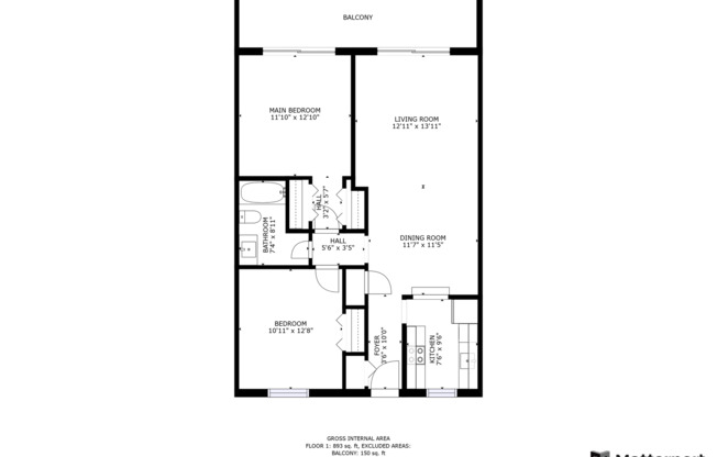 2 beds, 1 bath, 1,000 sqft, $1,349, Unit 3