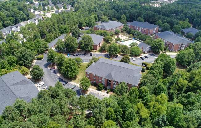 Aerial View of Trellis Pointe Apartment Homes in Holly Springs, NC