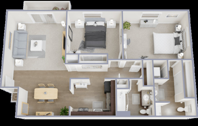2 beds, 2 baths, 1,250 sqft, $1,470