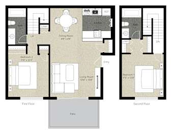 2 beds, 2 baths, 1,014 sqft, $3,065