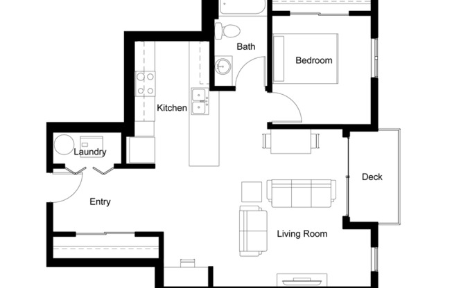 1 bed, 1 bath, 765 sqft, $1,790, Unit 402