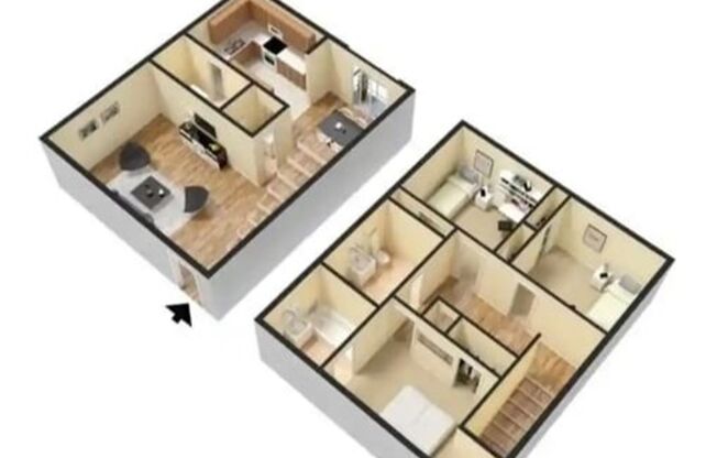 3 beds, 2 baths, 1,380 sqft, $1,699, Unit L1