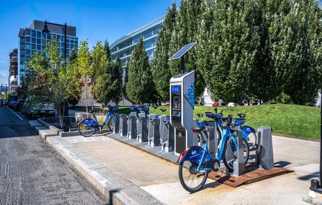 Blue Bikes Hub at Boston Landing, Allston MA