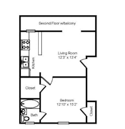 1 bed, 1 bath, 650 sqft, $986