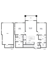 2 beds, 2 baths, 1,089 sqft, $2,620