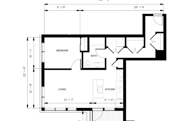 1 bed, 1 bath, 775 sqft, $3,450, Unit 511