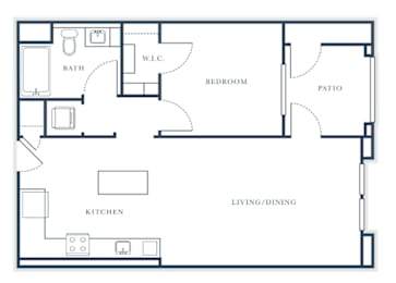 1 bed, 1 bath, 787 sqft, $2,708