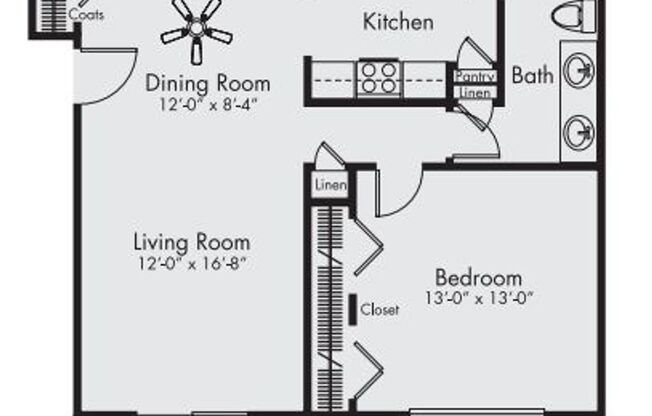 1 bed, 1 bath, 700 sqft, $1,050