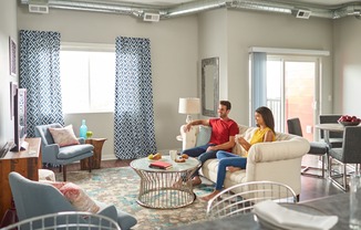VUE | Living Room | Spacious Floor Plan at Vue apartments in Des Moines, IA