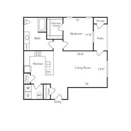 1 bed, 1 bath, 778 sqft, $1,599