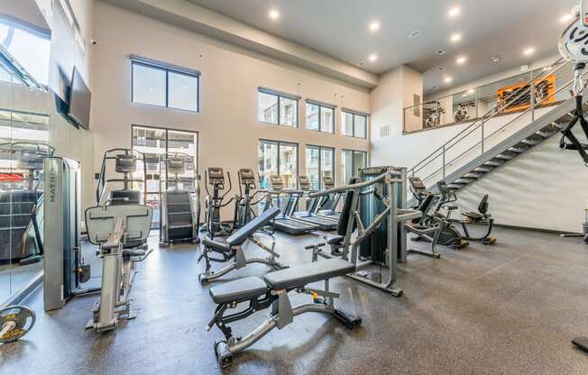 State Of The Art Fitness Facility at Residences at 3000 Bardin Road, Grand Prairie, Texas