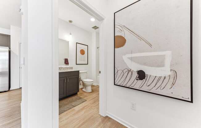 Bathroom And Mirror at Plat 4 at Research Triangle, Durham, NC