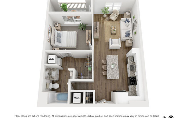 1 bed, 1 bath, 750 sqft, $1,367