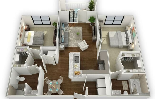 2 beds, 2 baths, 1,047 sqft, $1,783, Unit 110-414
