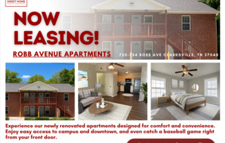 Beautifully Updated Apartments Next to Austin Peay!