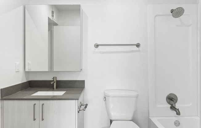 a bathroom with a toilet and a sink and a mirror