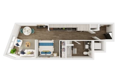 Studio, 1 bath, 554 sqft, $1,835