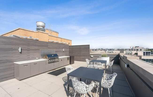 Newly renovated rooftop with grill