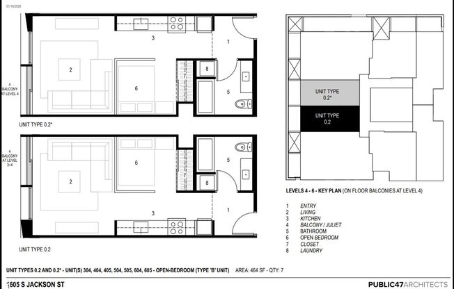 1 bed, 1 bath, 421 sqft, $1,595, Unit 605