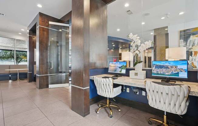 The Grand Upper Kirby Apartments in Houston, TX Cyber Cafe