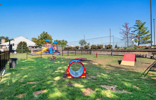 Dog Park with Agility Equipment at Glen at Bogey Hills, Missouri