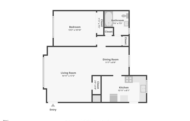 1 bed, 1 bath, $2,295, Unit 02