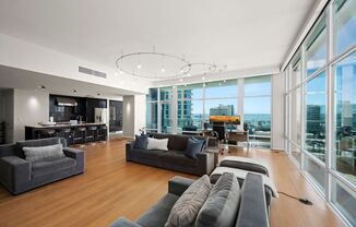 Fully Furnished Luxury Residence with Panoramic Water & City Views + 2 Parking Spaces