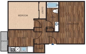 1 bed, 1 bath, 590 sqft, $2,025