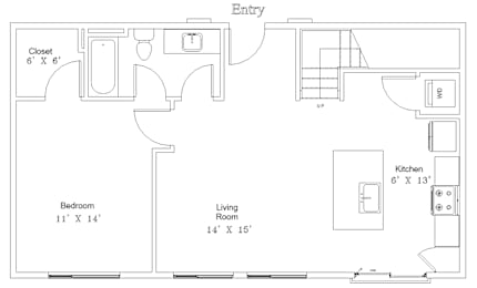 1 bed, 1 bath, 973 sqft, $2,280