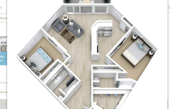 2 beds, 2 baths, $1,850