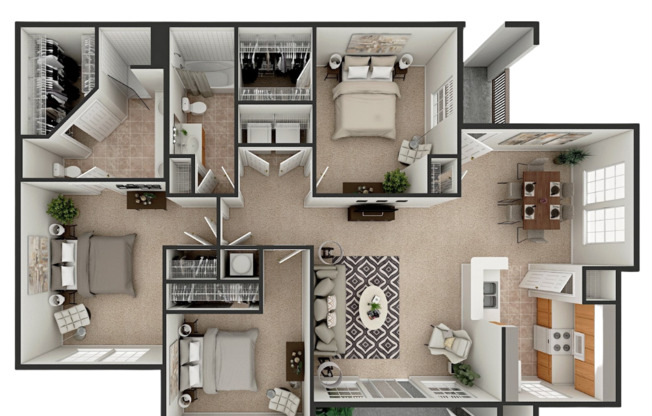 3 beds, 2 baths, 1,254 sqft, $1,799, Unit 15-15305