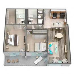 2 beds, 2 baths, 947 sqft, $2,497