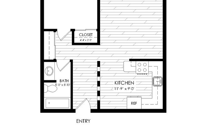 1 bed, 1 bath, 625 sqft, $1,395
