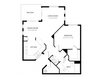 1 bed, 1 bath, 802 sqft, $1,320
