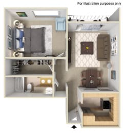 1 bed, 1 bath, 678 sqft, $2,701