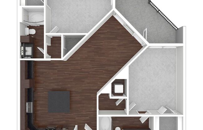 2 beds, 2 baths, 1,144 sqft, $1,960