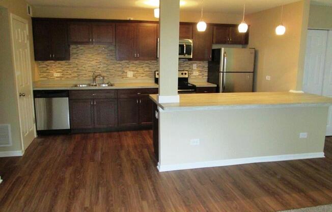 Gorgeous, Dark Wood Cabinetry