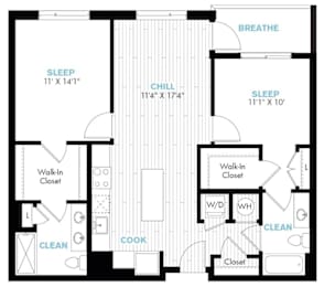 2 beds, 2 baths, 1,026 sqft, $2,712