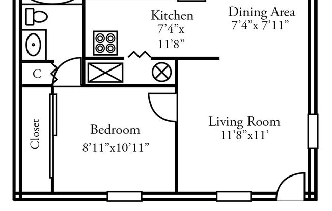 1 bed, 1 bath, $985