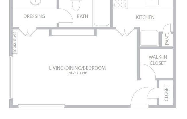 Studio, 1 bath, 397 sqft, $1,199, Unit OPA-167