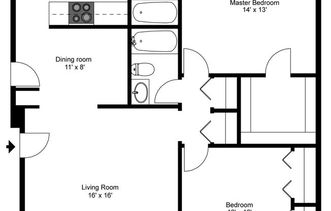 2 beds, 2 baths, 1,031 sqft, $1,700, Unit 29052a