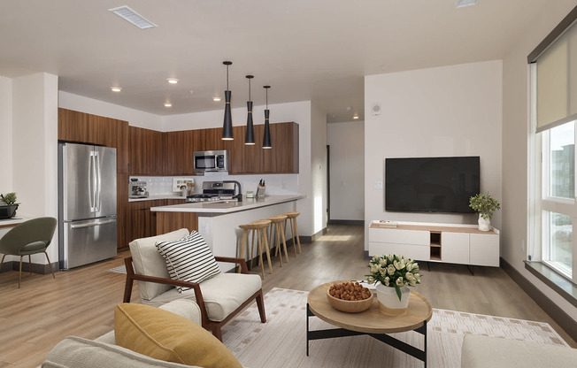 Living Room with Hard Surface Flooring