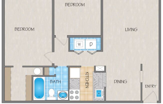 2 beds, 1 bath, 897 sqft, $1,230, Unit H108