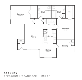 2 beds, 2 baths, 1,123 sqft, $1,919