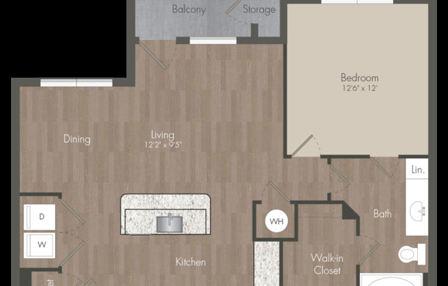 1 bed, 1 bath, 797 sqft, $1,490