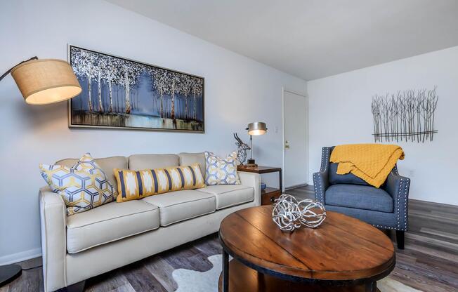 YOUR NEW LIVING ROOM AT WALDEN POND APARTMENT HOMES