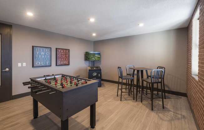 foosball table in clubhouse at Malbec at Vallagio