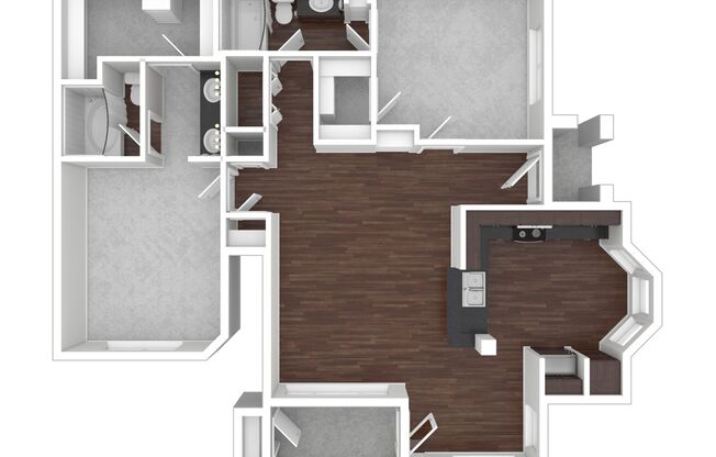 2 beds, 2 baths, 1,232 sqft, $1,600