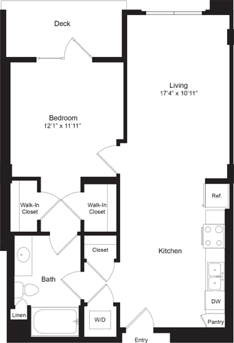 1 bed, 1 bath, 791 sqft, $2,982